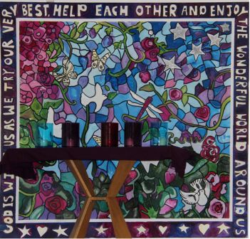 Meditation with Children Stained Glass